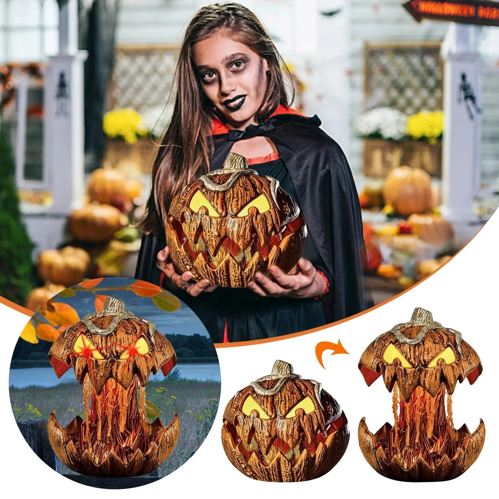 La Citrouille Éveillée – Décoration Halloween animée et sonore – Image 5