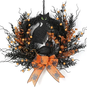 La Couronne du Corbeau – Décoration Halloween gothique pour porte